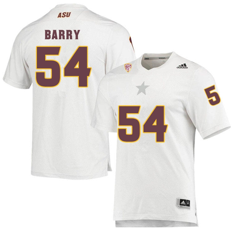 Men #54 Austin BarryArizona State Sun Devils College Football Jerseys Sale-White